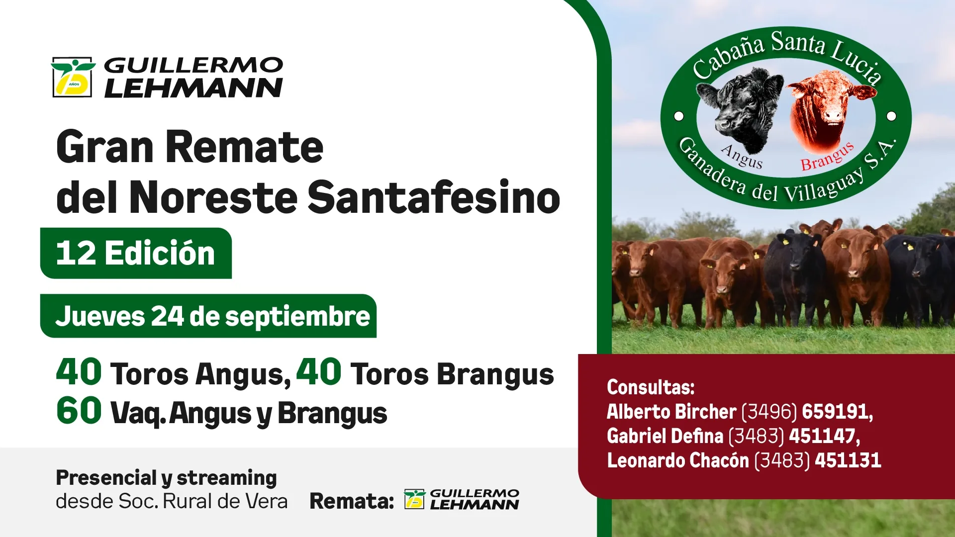 12º Gran Remate del Noreste Santafesino Cabaña Santa Lucia