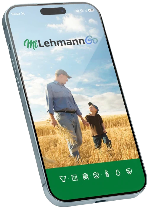 La app Mi Lehmann Go abierta en un teléfono